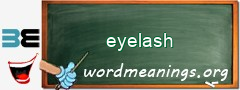WordMeaning blackboard for eyelash